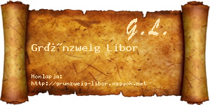 Grünzweig Libor névjegykártya